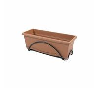 Plastiken terra balconera plato integrado+soporte, terracota, 50x24x18