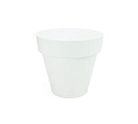 Plastiken TES - Maceta Redonda, diámetro de 22 cm, Color Blanco