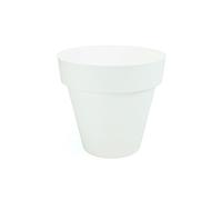Plastiken TES - Maceta Redonda, diámetro de 32 cm, Color Blanco