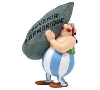 Plastoy astérix figura obélix menhir con mensaje 'souvenir d'armoriq