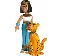 Plastoy astérix figurita cleopatra y su pantera - resina - 7 cm