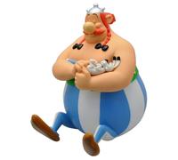 Plastoy Hucha Astérix Chibi Obélix sentado con Idéfix – Plástico