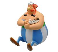 Plastoy Hucha Astérix Chibi Obélix sentado con Idéfix – Plástico