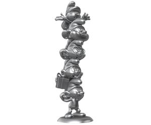 Plastoy Collectoys - Columna de Pitufos de Plata
