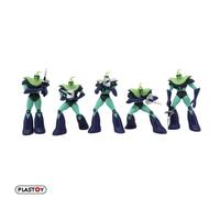 Plastoy Goldorak Caja tubo con 5 figuras de soldados de Vega - PVC - 7 cm