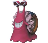 Plastoy - Hucha coleccionable One Piece SD080305 de PVC resistente, diseño fiel al caracol de Doflamingo, 14,5 cm, ideal para coleccionistas y fans del anime, lista para regalar en caja con ventana