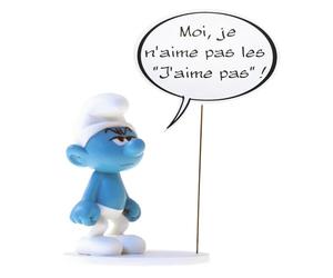 Plastoy Los Pitufos Figurita Pitufo Gruñón colección Bulles «Moi, je n’aime pas les j’aime pas !» - Resina - 14 cm