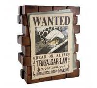 Plastoy one piece hucha con cartel «wanted» trafalgar d. water law -