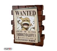 Plastoy One Piece Hucha con póster «Wanted» Monkey D. Luffy - PVC - 16 cm