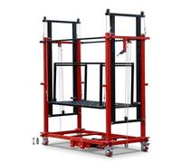 Plataforma de andamio plegable eléctrica, solución de elevación móvil para construcción, pintura y mantenimiento de techos, resistente, fácil instalación, altura de 13 pies