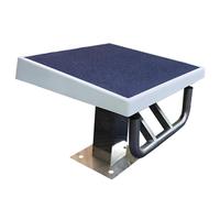 Plataforma de buceo resistente, tabla de saltar de acero inoxidable, carga de 600 libras, inclinación de 15°, para piscinas, parques acuáticos