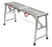 Plataforma de trabajo / Soporte de trabajo - Escalera plegable / Andamio - Para cargas pesadas - Reforzado - Plegable - Para trabajos de construcción y pintura