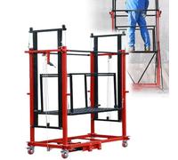 Plataforma elevadora de andamios eléctricos, carrito elevador de carga automático, plataforma de trabajo de construcción para interiores y exteriores, altura de 2 m