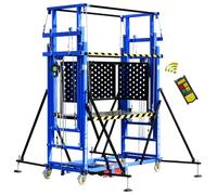Plataforma elevadora eléctrica de 399.6 kg para andamios de 9.8 pies de altura, 110 V, elevador para hogar y construcción, certificado CE, seguro y eficiente