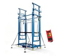 Plataforma elevadora eléctrica de andamio, andamio móvil mejorado con barandilla protectora, torre de trabajo regulable en altura para pintura interior, pladur y obras de construcción(8m/26ft)