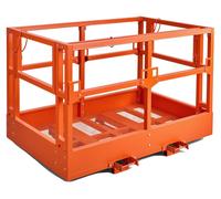 Plataforma elevadora telescópica de red VEVOR, 1817 x 1220 mm, cesta de seguridad para personas, capacidad de carga de 907,18 kg, accesorio para carretillas elevadoras telescópicas, jaula de seguridad