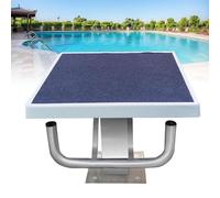 Plataforma estándar de tabla de buceo para piscina, inclinación de 15°, acero inoxidable resistente para inmersiones enterradas, competición de natación con asa, 20 pulgadas