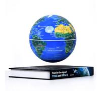 Plataforma flotante magnética y flotante Geo-globo 6 pulgadas mundo con luz LED para regalo de niños, decoración de escritorio genial para hombres/regalo de Navidad