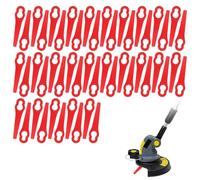 PLATEYTR Cuchillas de plástico para cortacésped 50 Unidades compatibles con Modelos Einhell GE-CT18 Li, GC-CT 18/24 LI, GC-CT 18/24 P, Color Rojo, para Mantenimiento de Jardines