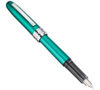 PLATINUM Plaisir PGB-1500#45 - Pluma estilográfica (punta fina, color: verde azulado/verde/hecho a mano/con caja de regalo/pluma estilográfica)
