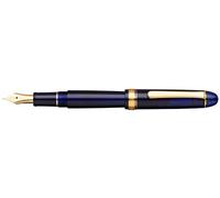 PLATINUM Pluma estilográfica japonesa #3776 Century Gold Trim Chartres Blue EF/Azul/0,24-0,28 mm/Hecho a mano/pluma de oro de 14 quilates con caja de regalo PNB15000-51EF