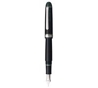 PLATINUM Pluma estilográfica japonesa #3776 Century Rhodium Laurel Green EF/Verde / 0,24-0,28 mm/Hecho a mano/Pluma de Oro de 14 quilates/Con Caja de Regalo/Pluma estilográfica