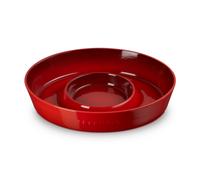 Plato Cerámico para Aperitivos Le Creuset de 34 cm, Diseño Elegante con Hueco Central para Salsas, Resistente y Duradero, para Compartir en Familia o con Amigos