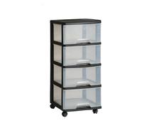 Plato CURVER - VB 771319 - 4 x 20 L - Plástico - Negro - Con ruedas