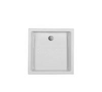 Plato de ducha acrílico 70 cm color blanco elegante y resistente Mosaico de Unisan - Con válvula