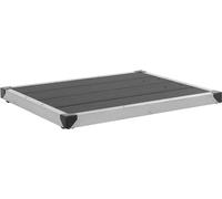 Plato de ducha de jardín WPC acero inoxidable gris 80x62 cm