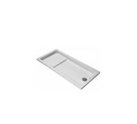 Plato de ducha encastrar 160 cm acrílico blanco diseño moderno Strado de Unisan - 80 cm