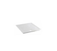 Plato de Ducha Extraplano 89,5x89,5 cm Porcelana Fine Fire Clay Blanco Unisan - Con válvula