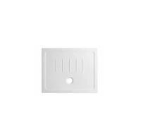 Plato de ducha extraplano arcilla refractaria blanco 100x80 cm Waterline de Unisan - Con válvula