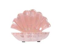 Plato de joyería concha cerámica, bandeja decorativa for baratijas, cuenco for llaves, soporte for anillo, organizador escritorio pequeño para Joyas(Pink)