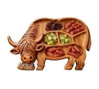 Plato de madera de , tabla de servir única de granja para entretenimiento, ideal para queso, frutas, carne y presentación de aperitivos en , comidas familiares, eventos de vacaciones