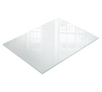 Plato de mesa de vidrio opalino – Encimera de vidrio para cocina – Protección para muebles – Resistente al agua – Encimera de vidrio para cocina – Antideslizante – 80x60 cm