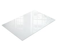 Plato de mesa de vidrio opalino – Encimera de vidrio para cocina – Protección para muebles – Resistente al agua – Encimera de vidrio para cocina – Antideslizante – 120x80 cm