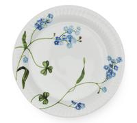 Plato de postre HAMMERSHOI SUMMER - FORGET ME NOT 22 cm, blanco, porcelana, Kähler