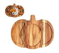 Plato decorativo de madera para almacenamiento de alimentos | Tablas de madera para embutidos para carne, queso, verduras, frutas, aperitivos, casa de campo y vacaciones