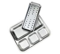 Plato Divisor Para Salsas Acero Inoxidable Salsas Condimentos Bowl para Dip