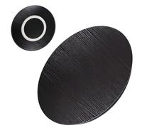 Plato giratorio de madera grande de 76,2 a 127 cm, giratorio de 360°, bandeja de comedor resistente de gran tamaño, plato de cocina fácil de limpiar, color negro, 90 cm de diámetro