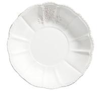 Plato hondo de loza blanca