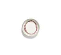 Plato Hondo Feast Blanco con Rayas Rojas