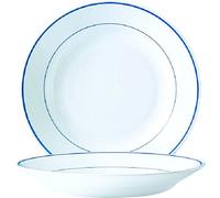 Plato hondo para restaurante, diámetro de 22,5 cm, juego de 6 unidades