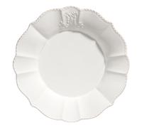 Plato llano de loza blanca