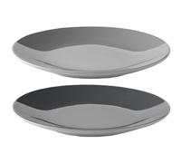 Plato llano EMMA 22 cm, juego de 2 piezas, gris, gres, Stelton