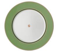 Plato llano Signum, Porcelana, Verde OS