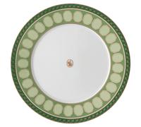 Plato llano Signum, Porcelana, Verde OS