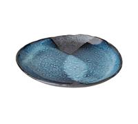 Plato llano STORM 25 x 21 cm, azul, cerámica, MIJ