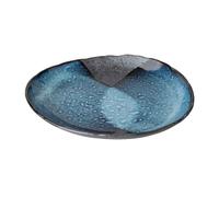 Plato llano STORM 31 cm, azul, cerámica, MIJ